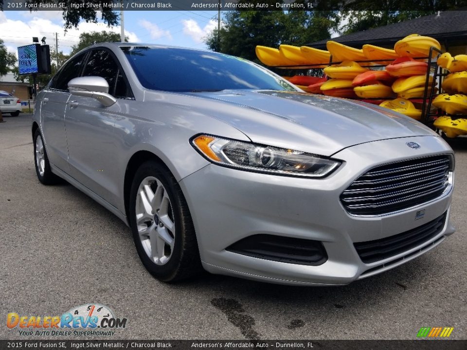 2015 Ford Fusion SE Ingot Silver Metallic / Charcoal Black Photo #1