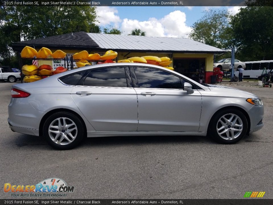 2015 Ford Fusion SE Ingot Silver Metallic / Charcoal Black Photo #2