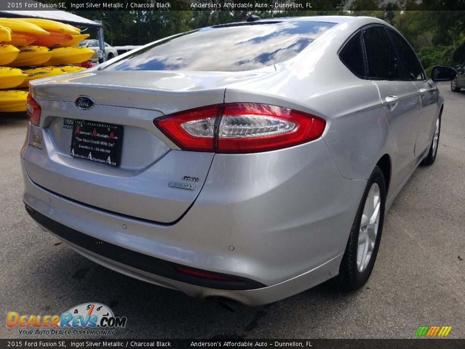 2015 Ford Fusion SE Ingot Silver Metallic / Charcoal Black Photo #3