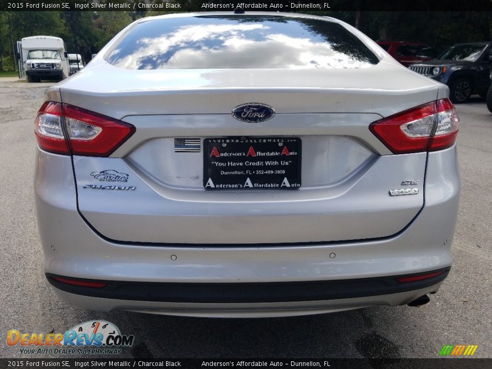 2015 Ford Fusion SE Ingot Silver Metallic / Charcoal Black Photo #4