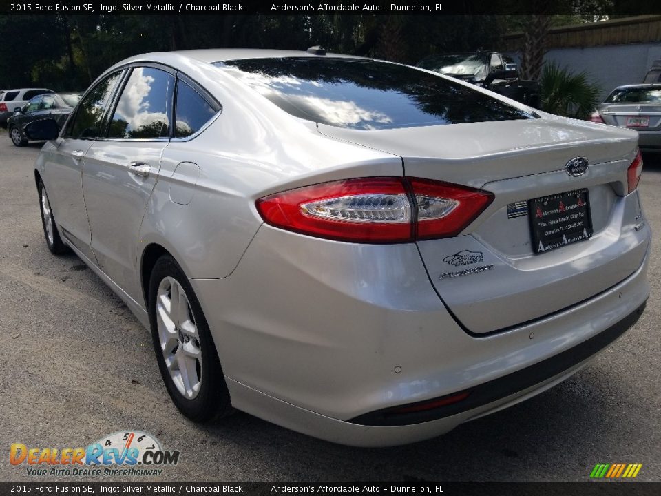 2015 Ford Fusion SE Ingot Silver Metallic / Charcoal Black Photo #5