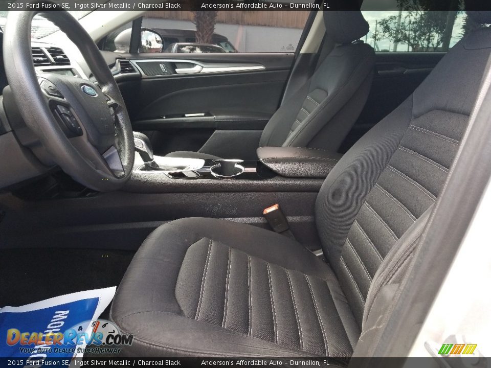 2015 Ford Fusion SE Ingot Silver Metallic / Charcoal Black Photo #10