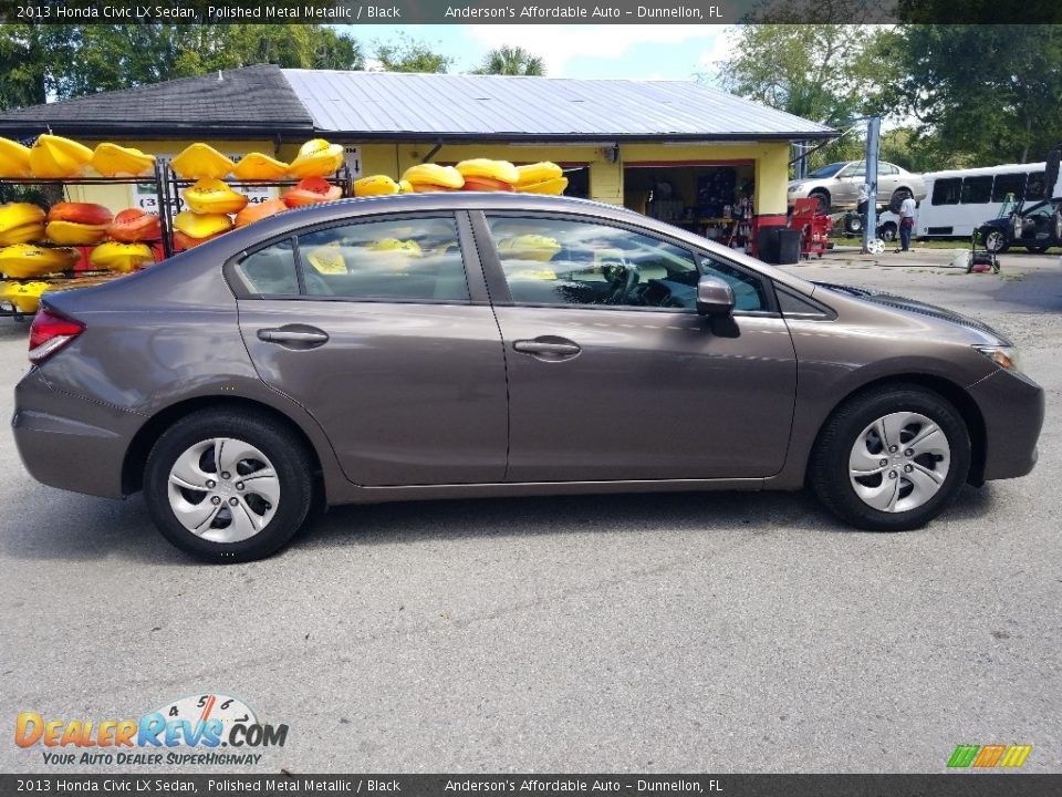 2013 Honda Civic LX Sedan Polished Metal Metallic / Black Photo #2