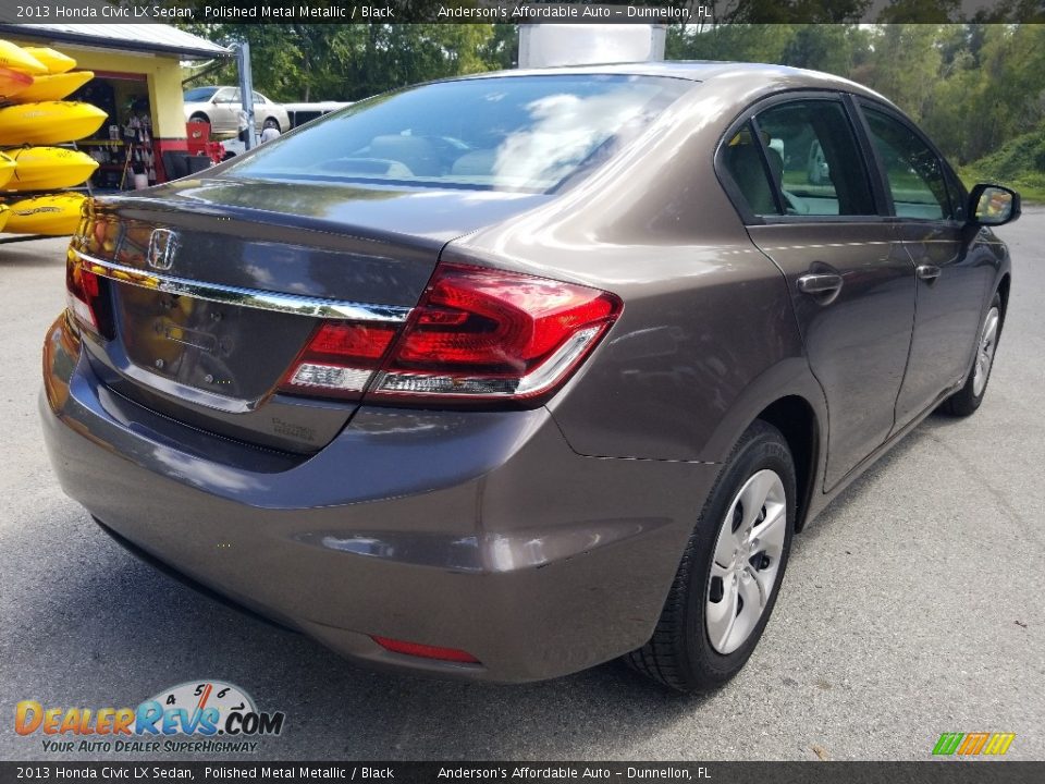 2013 Honda Civic LX Sedan Polished Metal Metallic / Black Photo #3