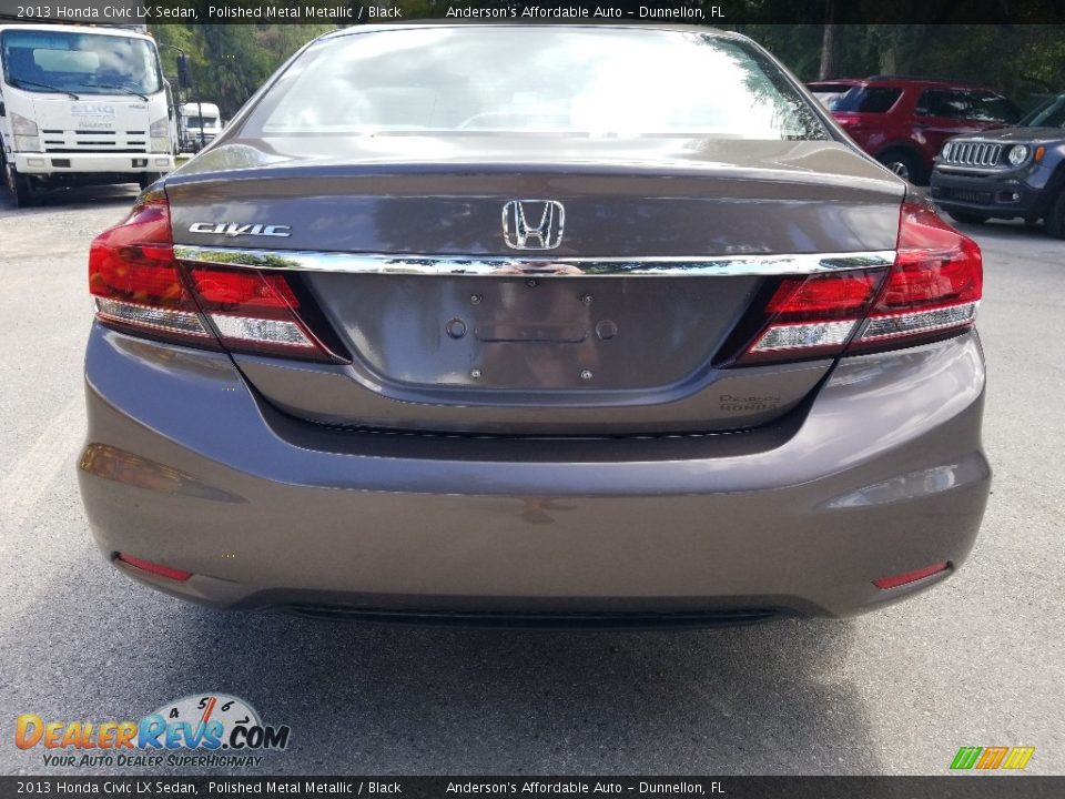 2013 Honda Civic LX Sedan Polished Metal Metallic / Black Photo #4