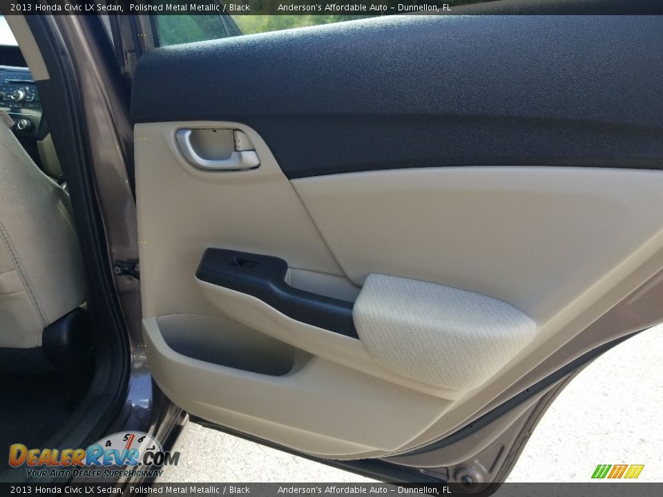 2013 Honda Civic LX Sedan Polished Metal Metallic / Black Photo #20