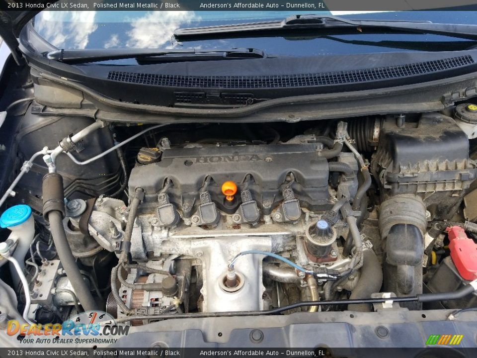 2013 Honda Civic LX Sedan Polished Metal Metallic / Black Photo #23