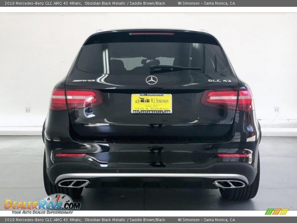 2019 Mercedes-Benz GLC AMG 43 4Matic Obsidian Black Metallic / Saddle Brown/Black Photo #3