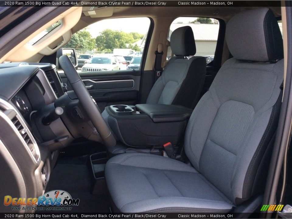 2020 Ram 1500 Big Horn Quad Cab 4x4 Diamond Black Crystal Pearl / Black/Diesel Gray Photo #2