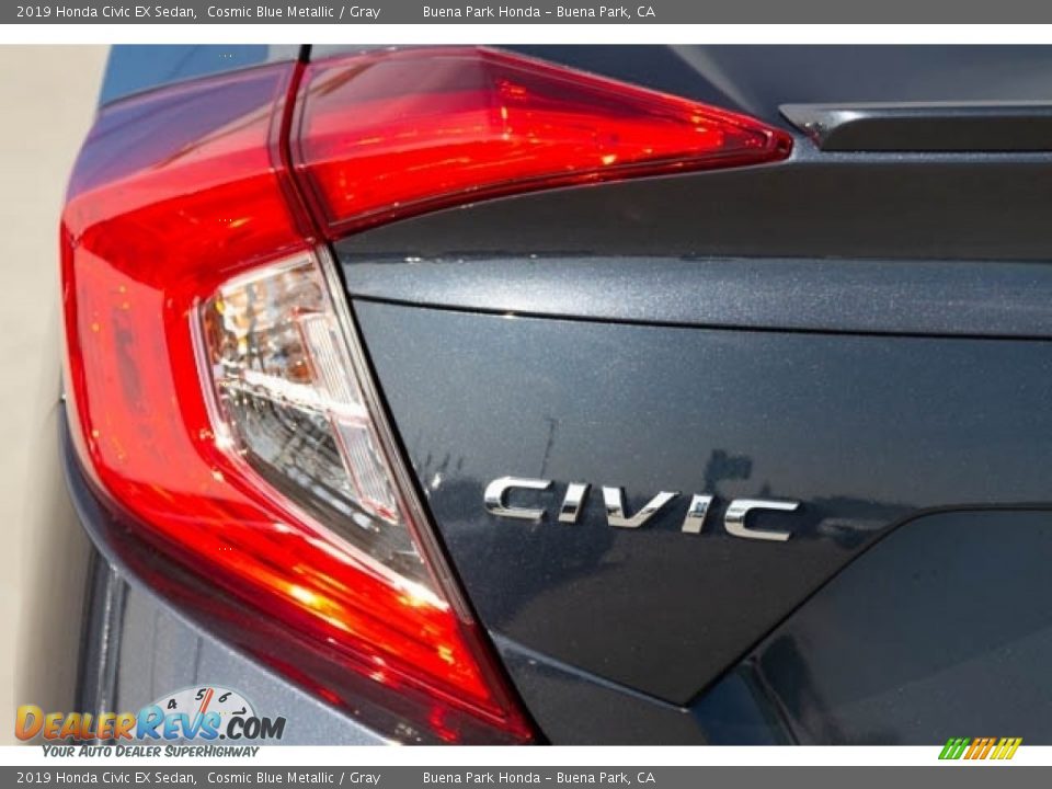 2019 Honda Civic EX Sedan Cosmic Blue Metallic / Gray Photo #6