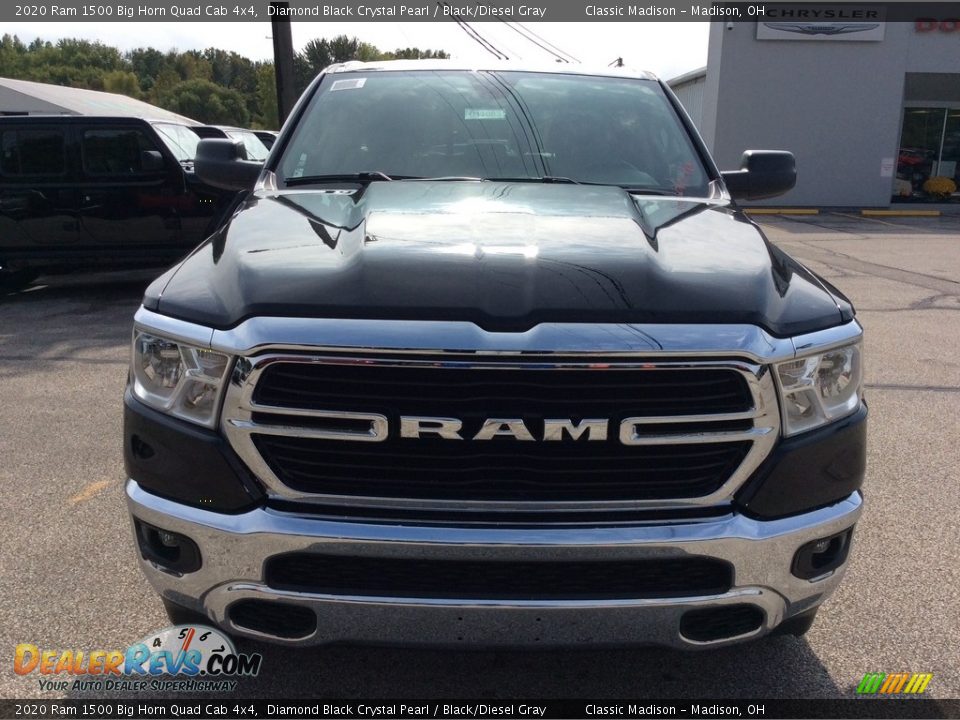 2020 Ram 1500 Big Horn Quad Cab 4x4 Diamond Black Crystal Pearl / Black/Diesel Gray Photo #4
