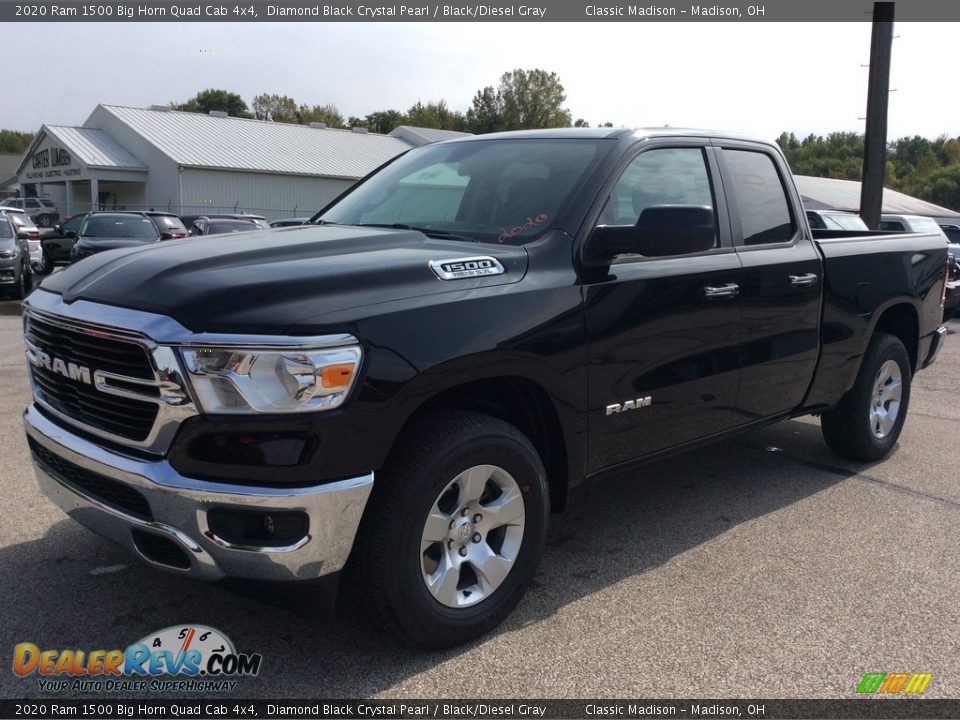 2020 Ram 1500 Big Horn Quad Cab 4x4 Diamond Black Crystal Pearl / Black/Diesel Gray Photo #5