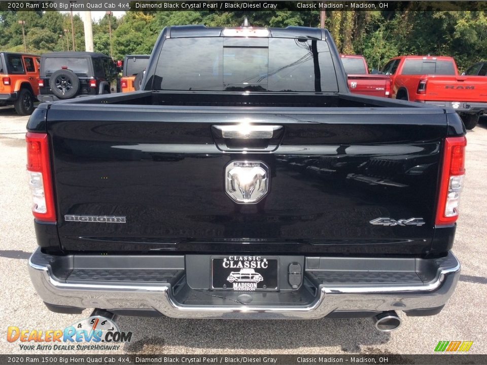 2020 Ram 1500 Big Horn Quad Cab 4x4 Diamond Black Crystal Pearl / Black/Diesel Gray Photo #8