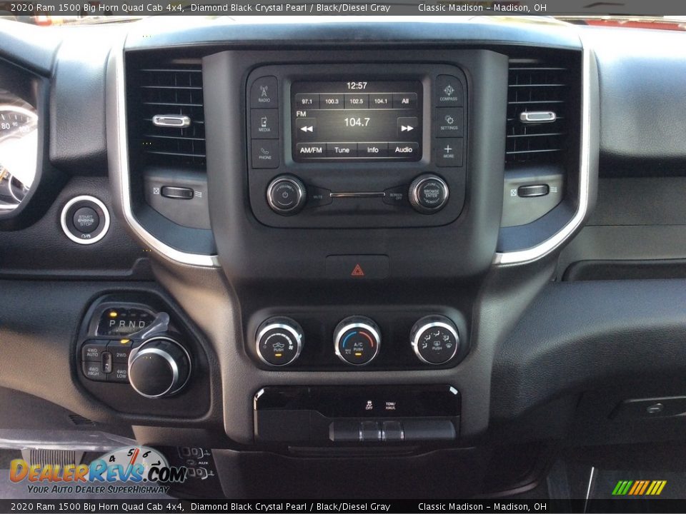 2020 Ram 1500 Big Horn Quad Cab 4x4 Diamond Black Crystal Pearl / Black/Diesel Gray Photo #14