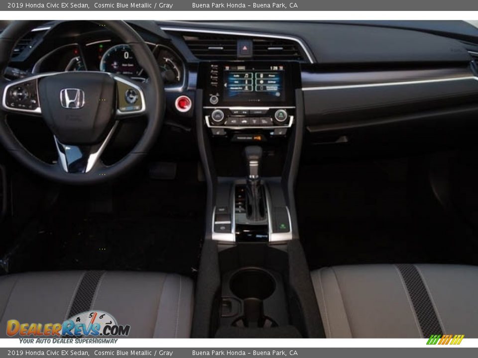 2019 Honda Civic EX Sedan Cosmic Blue Metallic / Gray Photo #18