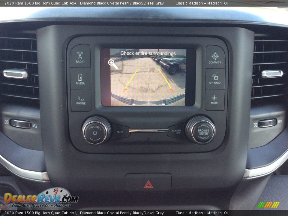 2020 Ram 1500 Big Horn Quad Cab 4x4 Diamond Black Crystal Pearl / Black/Diesel Gray Photo #15