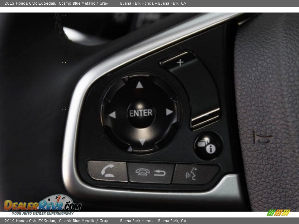 2019 Honda Civic EX Sedan Cosmic Blue Metallic / Gray Photo #21
