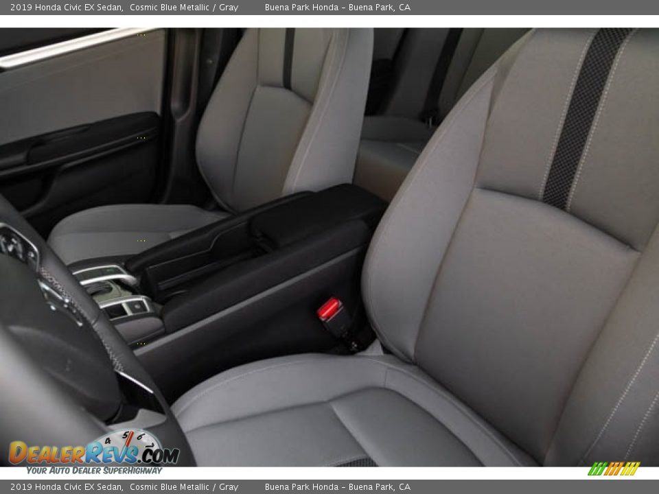 2019 Honda Civic EX Sedan Cosmic Blue Metallic / Gray Photo #24