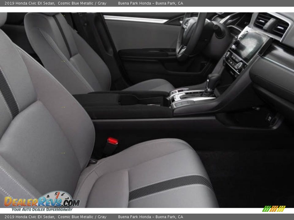 2019 Honda Civic EX Sedan Cosmic Blue Metallic / Gray Photo #30