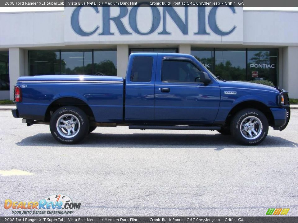 2008 Ford Ranger XLT SuperCab Vista Blue Metallic / Medium Dark Flint Photo #1