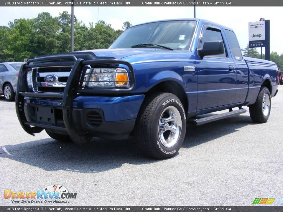 2008 Ford Ranger XLT SuperCab Vista Blue Metallic / Medium Dark Flint Photo #4
