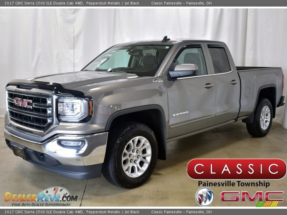 2017 GMC Sierra 1500 SLE Double Cab 4WD Pepperdust Metallic / Jet Black Photo #1