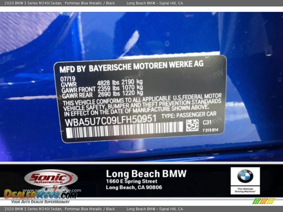 2020 BMW 3 Series M340i Sedan Portimao Blue Metallic / Black Photo #11