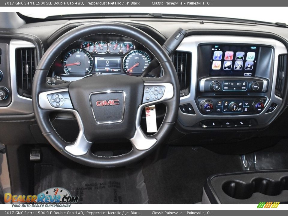 2017 GMC Sierra 1500 SLE Double Cab 4WD Pepperdust Metallic / Jet Black Photo #12