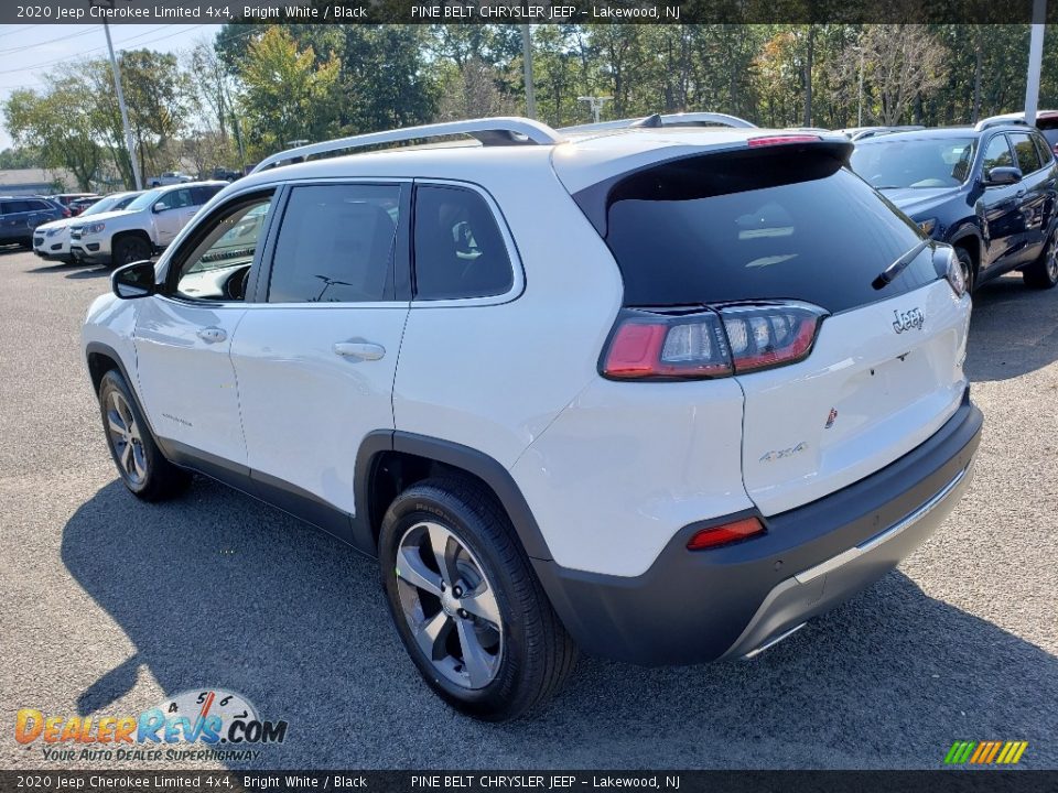 2020 Jeep Cherokee Limited 4x4 Bright White / Black Photo #4
