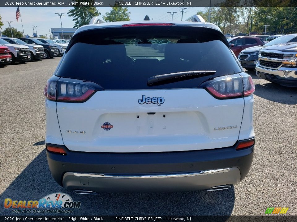 2020 Jeep Cherokee Limited 4x4 Bright White / Black Photo #5