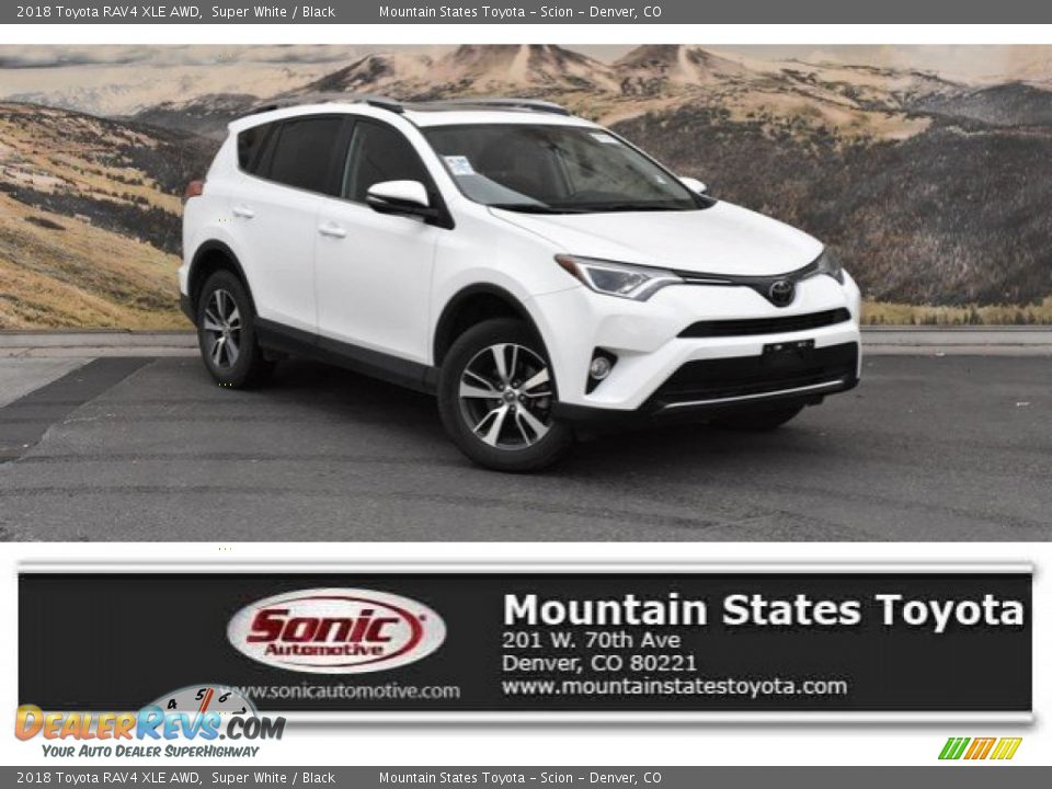 2018 Toyota RAV4 XLE AWD Super White / Black Photo #1