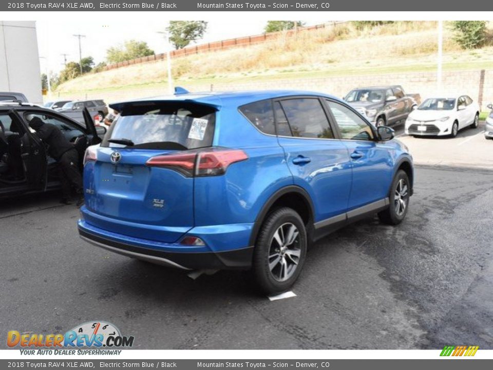 2018 Toyota RAV4 XLE AWD Electric Storm Blue / Black Photo #6