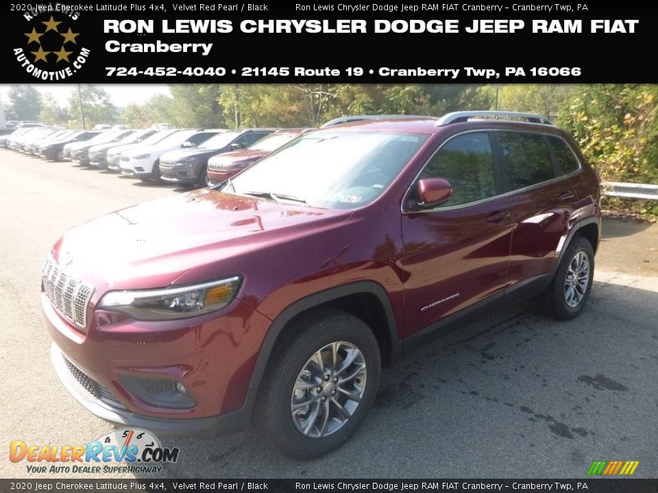2020 Jeep Cherokee Latitude Plus 4x4 Velvet Red Pearl / Black Photo #1