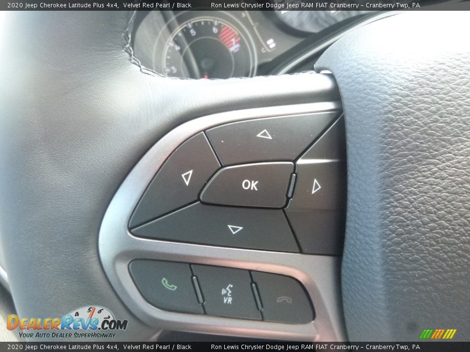 2020 Jeep Cherokee Latitude Plus 4x4 Velvet Red Pearl / Black Photo #19