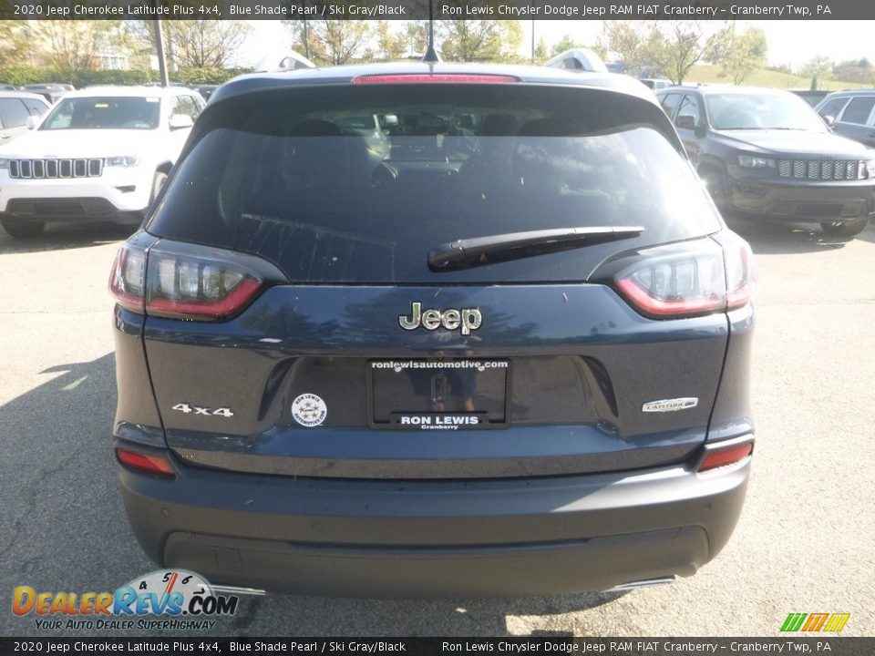 2020 Jeep Cherokee Latitude Plus 4x4 Blue Shade Pearl / Ski Gray/Black Photo #4