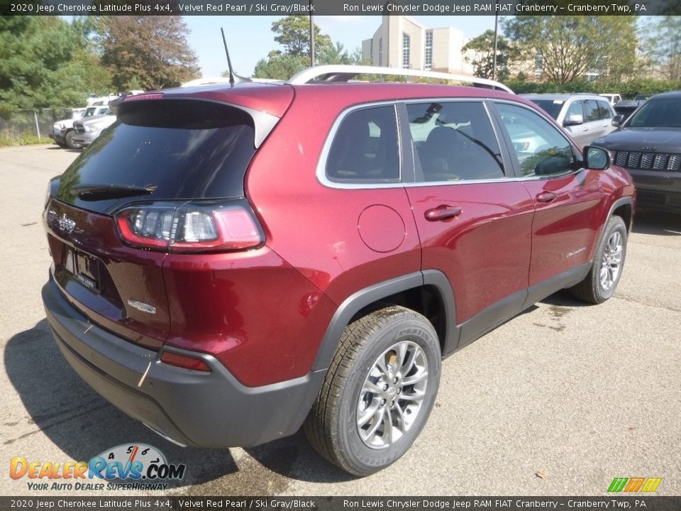 2020 Jeep Cherokee Latitude Plus 4x4 Velvet Red Pearl / Ski Gray/Black Photo #5