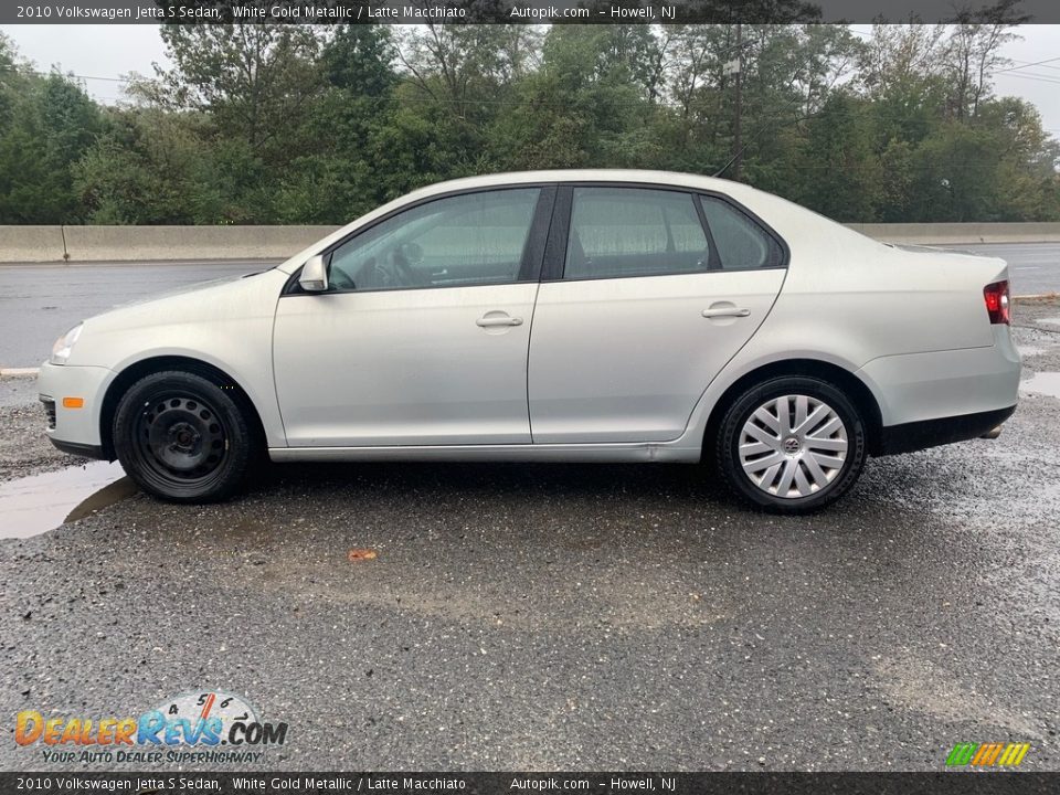 2010 Volkswagen Jetta S Sedan White Gold Metallic / Latte Macchiato Photo #6