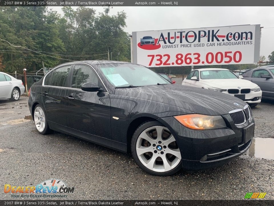 2007 BMW 3 Series 335i Sedan Jet Black / Terra/Black Dakota Leather Photo #1