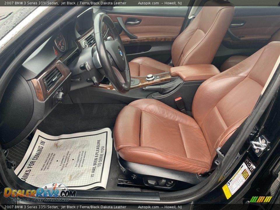 2007 BMW 3 Series 335i Sedan Jet Black / Terra/Black Dakota Leather Photo #9