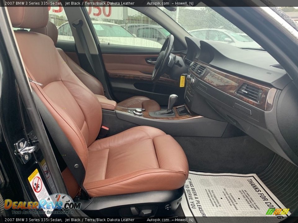 2007 BMW 3 Series 335i Sedan Jet Black / Terra/Black Dakota Leather Photo #13