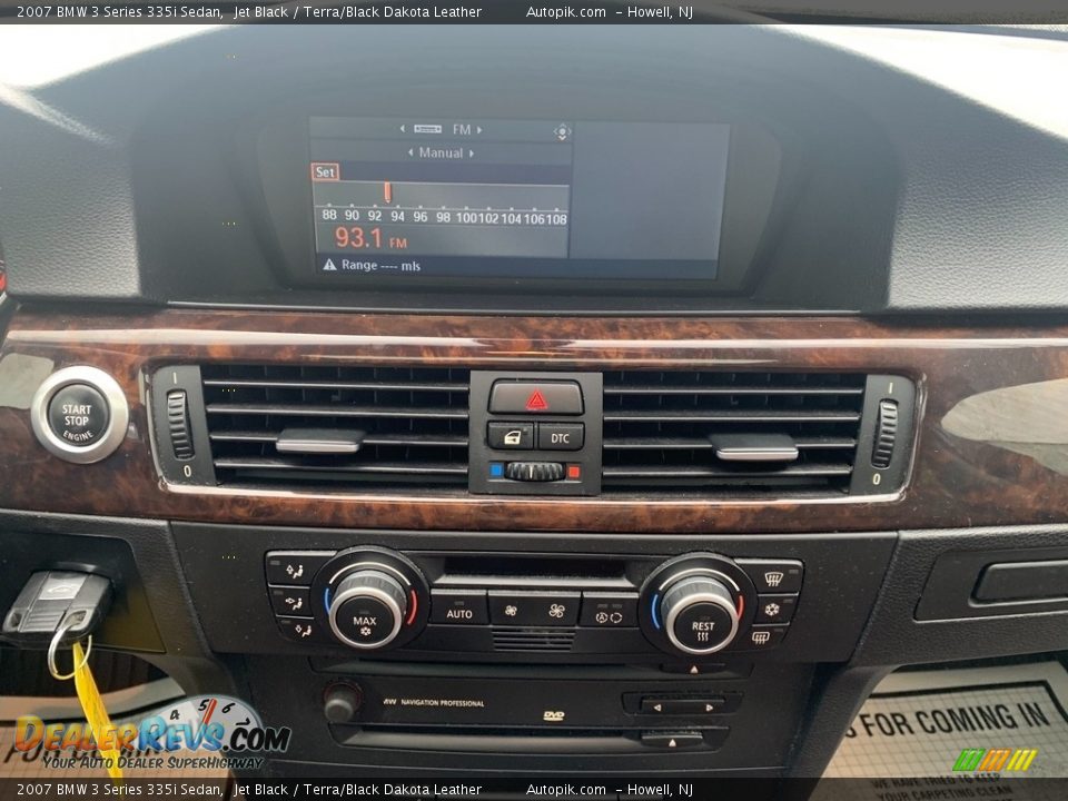 2007 BMW 3 Series 335i Sedan Jet Black / Terra/Black Dakota Leather Photo #16