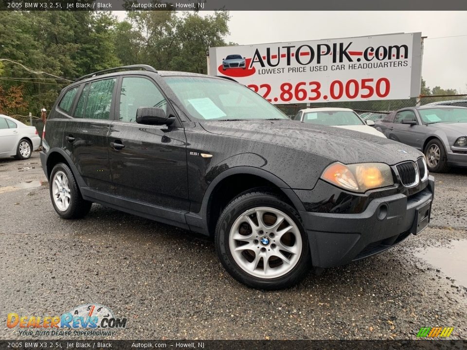 2005 BMW X3 2.5i Jet Black / Black Photo #1