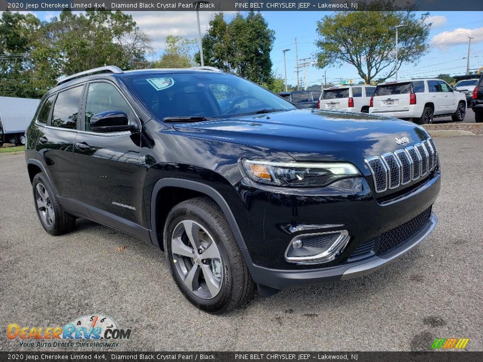 2020 Jeep Cherokee Limited 4x4 Diamond Black Crystal Pearl / Black Photo #1