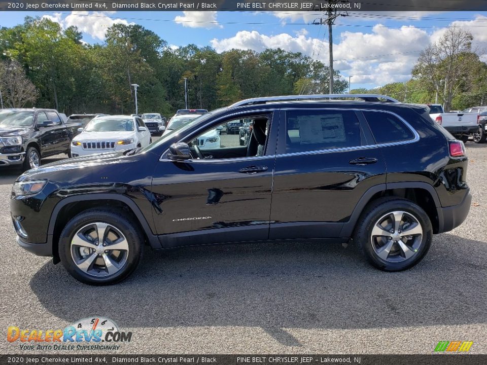 2020 Jeep Cherokee Limited 4x4 Diamond Black Crystal Pearl / Black Photo #3