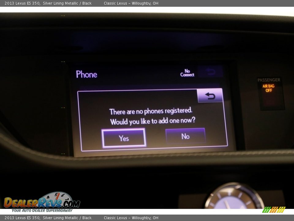 2013 Lexus ES 350 Silver Lining Metallic / Black Photo #13