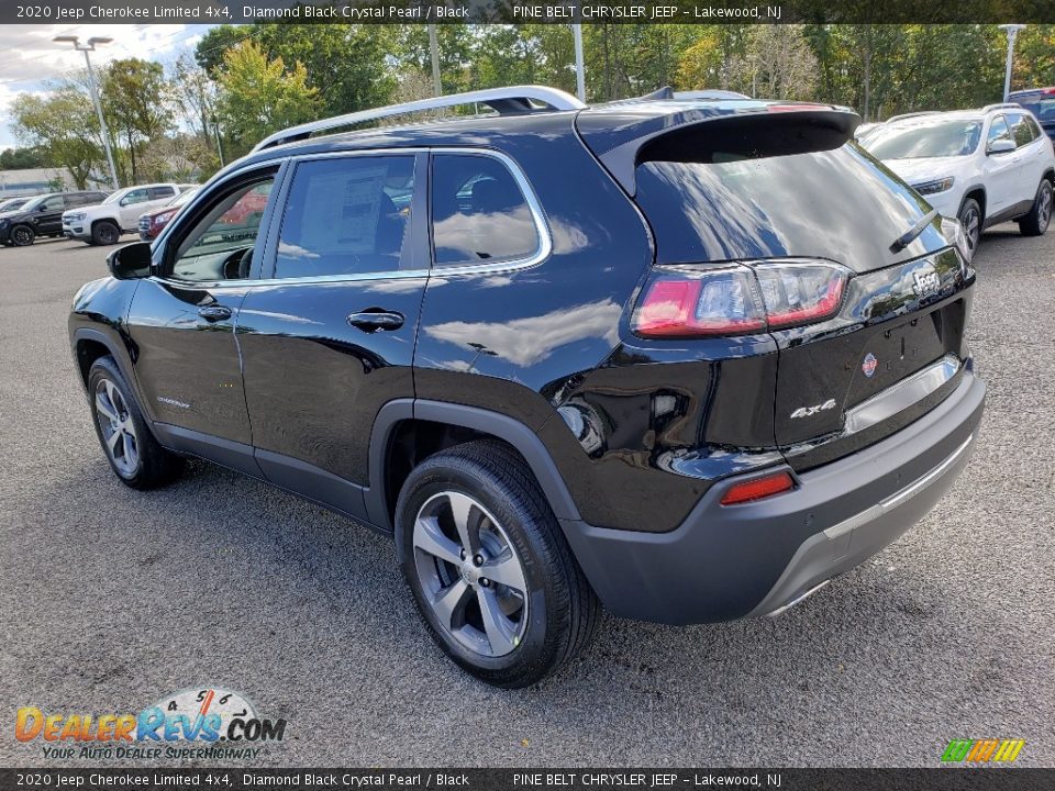 2020 Jeep Cherokee Limited 4x4 Diamond Black Crystal Pearl / Black Photo #4
