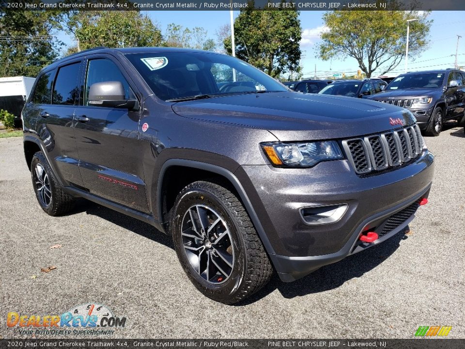2020 Jeep Grand Cherokee Trailhawk 4x4 Granite Crystal Metallic / Ruby Red/Black Photo #1