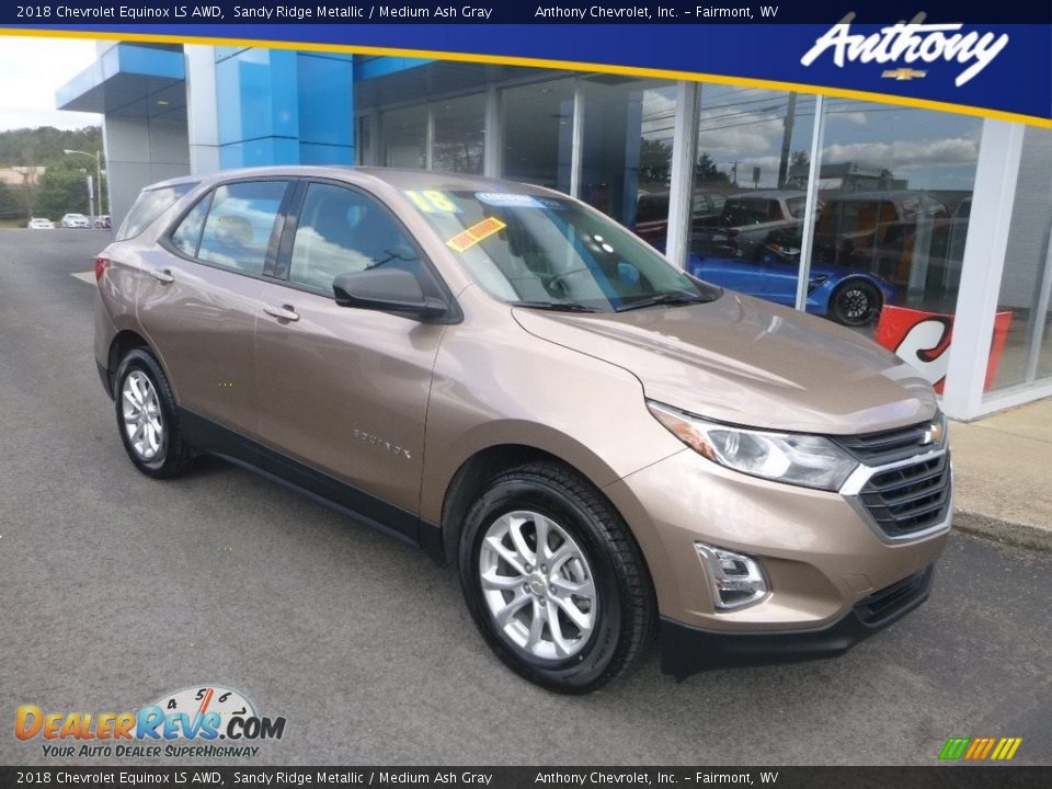 2018 Chevrolet Equinox LS AWD Sandy Ridge Metallic / Medium Ash Gray Photo #1