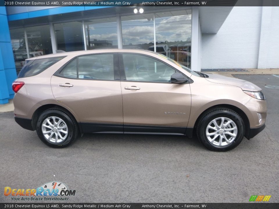 2018 Chevrolet Equinox LS AWD Sandy Ridge Metallic / Medium Ash Gray Photo #3