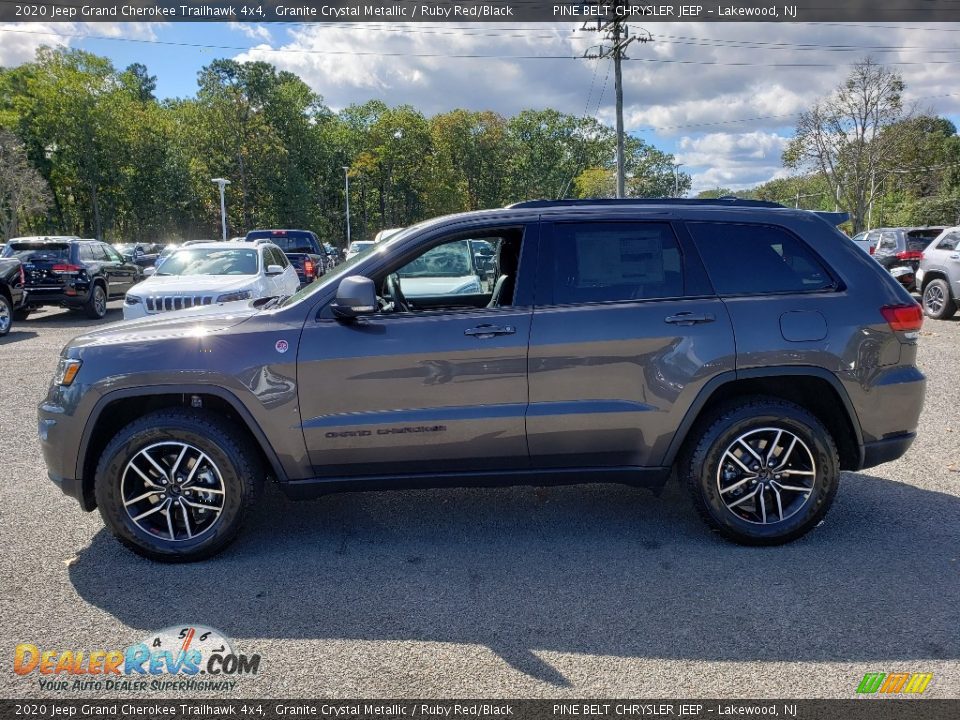 2020 Jeep Grand Cherokee Trailhawk 4x4 Granite Crystal Metallic / Ruby Red/Black Photo #3